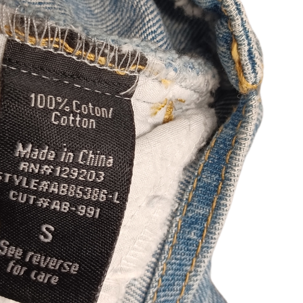 Forever 21 Light Blue Distressed Denim Overall Mini Jumper Dress - Picture 4 of 7
